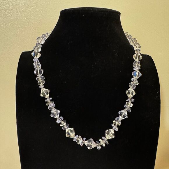 Chunky Clear Acrylic Gem Necklace [Jewelry 019] - Picture 1 of 5